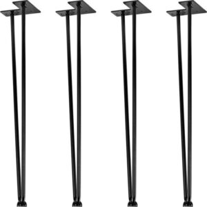 STILISTA Nábytková noha ze 2 tyček, 60 cm, černá