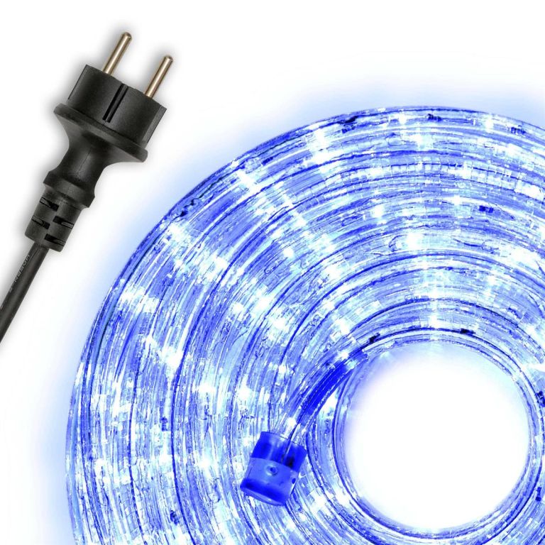 LED světelný kabel 240 diod, 10 m, modrý
