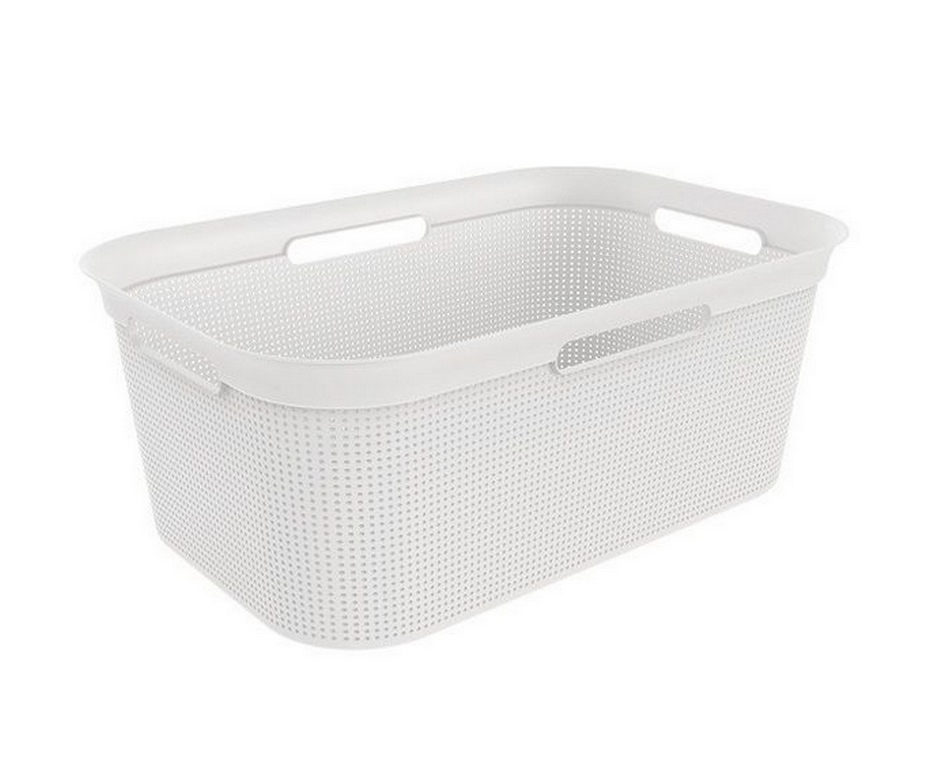 BRISEN Koš na čisté prádlo, 41 L, plast, bílý