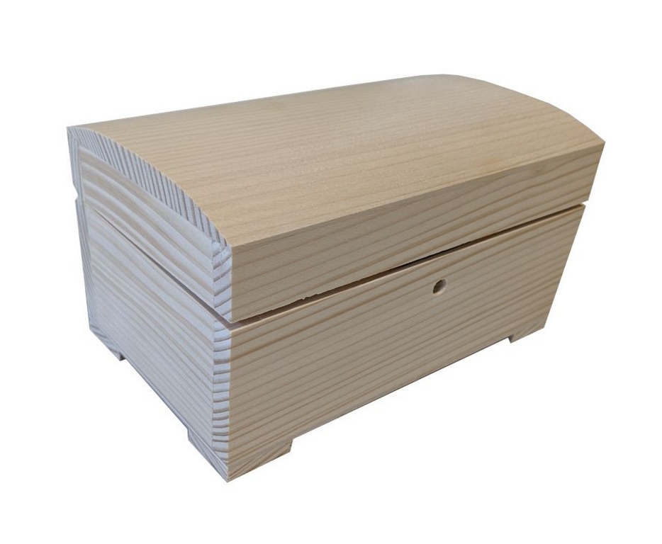 Dřevěná uzamykatelná truhlička, 20 x 11 x 12,5 cm