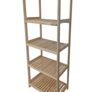 Dřevěný regál s 5 policemi, 173 x 80 x 43 cm