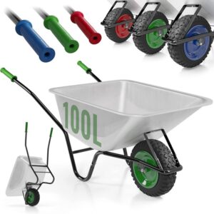 TIMBERTECH Zahradní kolečko 140 x 54 x 60 cm, zelené, ocel