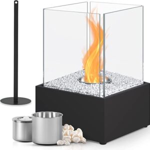 Stolní krb nerezový, černý, 245 x 205 x 280 mm