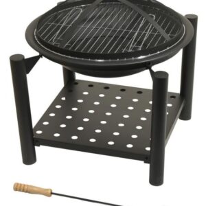 Ohniště s grilovací mřížkou a poklopem, 48 cm