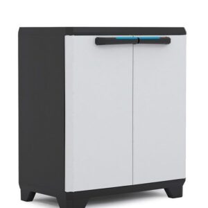 LINEAR BASE skříňka, 90 x 68 x 39 cm, černá + světle šedá