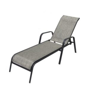 Zahradní lehátko kovové ZWC-52, šedé