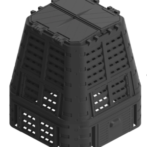 Zahradní plastový kompostér, černý, 740 l