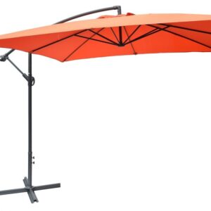 Čtvercový slunečník kovový, terakota, 270 x 270 cm