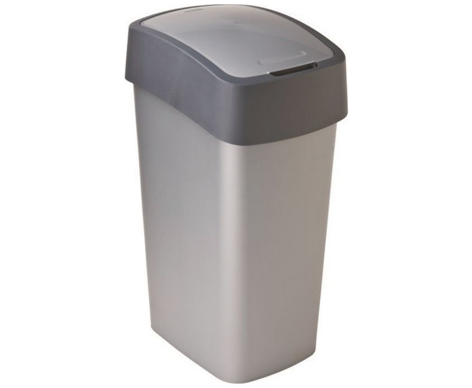 Odpadkový koš FLIPBIN, 45 L, šedý