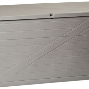 WOOD zahradní plastový úložný box 420 L, světle šedá