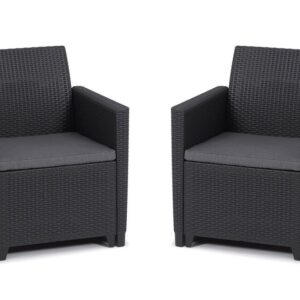 MARIE set 2 kusů zahradních křesel, grafit