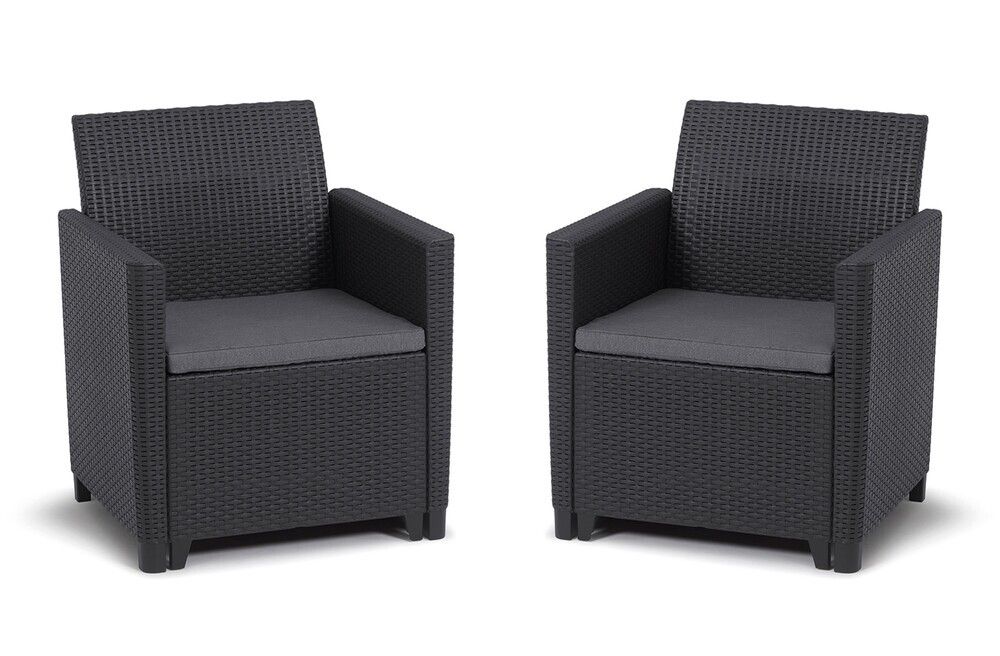 MARIE set 2 kusů zahradních křesel, grafit