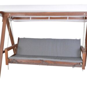 ADELAIDA dřevěná zahradní houpačka, taupe