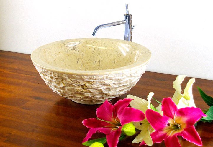 DIVERO umyvadlo z přírodního kamene Sanremo - Obrázek 2
