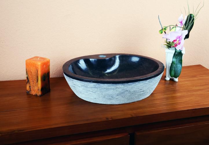 DIVERO umyvadlo z přírodního kamene Venosa - Obrázek 2