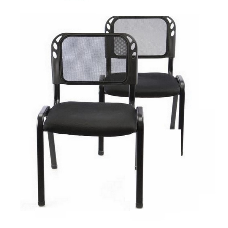 Sada stohovatelné kongresové židle 2 kusy - černá