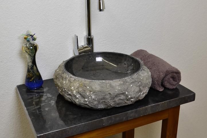 Umyvadlo z kamene DIVERO - černý mramor - Obrázek 2
