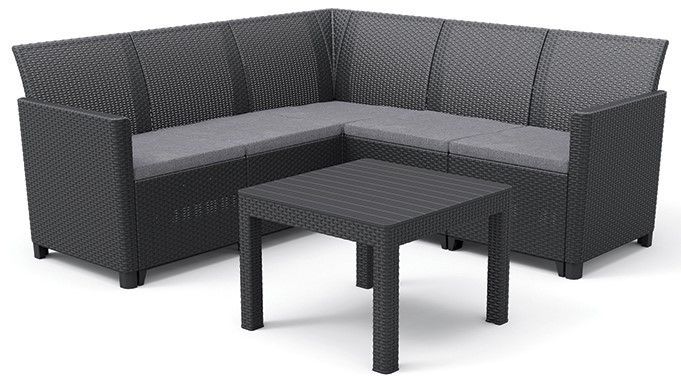 CLAIRE 5 SEAT CORNER set, grafit
