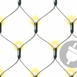 Vánoční světelná síť 3 x 3 m, teple bílá s časovačem 128 LED