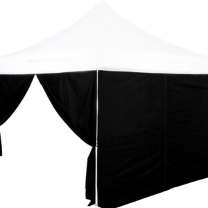 INSTENT PRO Boční stěna pro párty stan, 3 x 3 m, černá