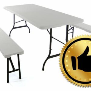 Skládací zahradní stůl Garth 180 cm + 2 lavice