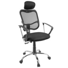 Kancelářská židle s nastavitelnou opěrkou hlavy, černá