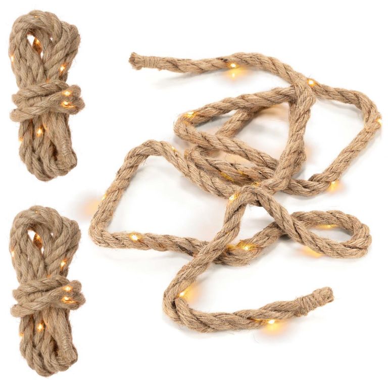 Sada LED dekoračního lana, 25 LED, teplá bílá, 3 ks