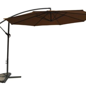 Slunečník kovový ø 350 cm, hnědá
