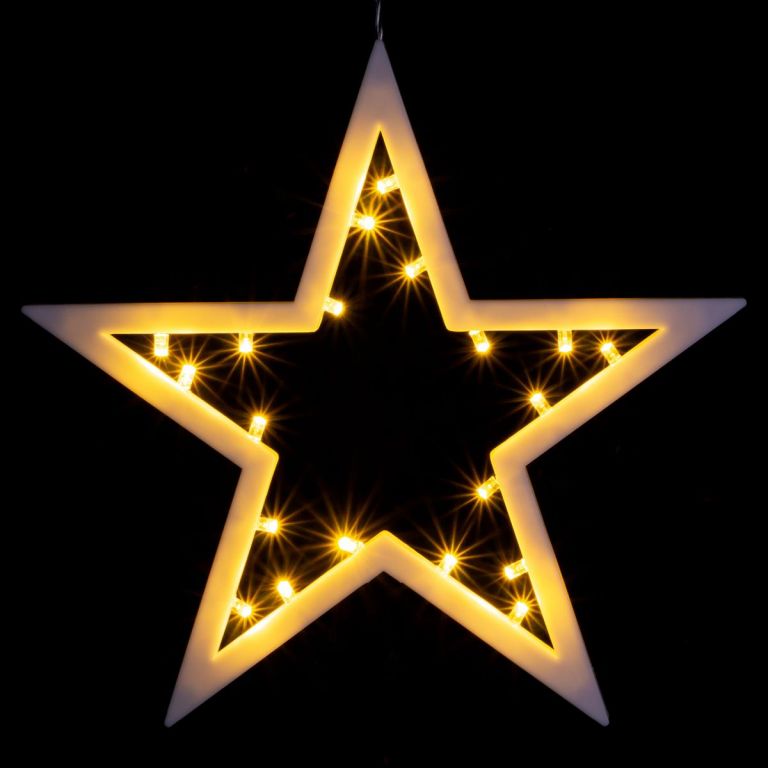 Sada vánočních hvězd, 2 kusy, 20 LED, teple bílá - Obrázek 2