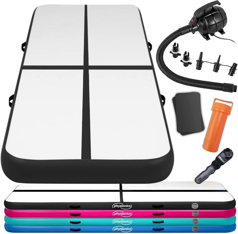 Physionics Airtrack nafukovací žíněnka, 3 m, černá