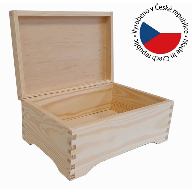 Dřevěný box, borovice, 30 x 20 x 13 cm - Obrázek 2