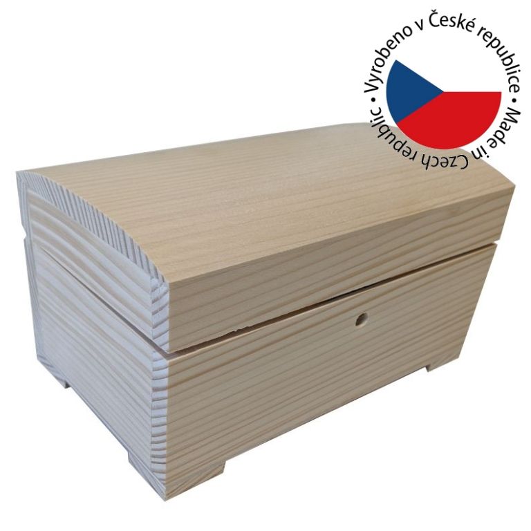 Dřevěná uzamykatelná truhlička, 20 x 11 x 12,5 cm - Obrázek 2