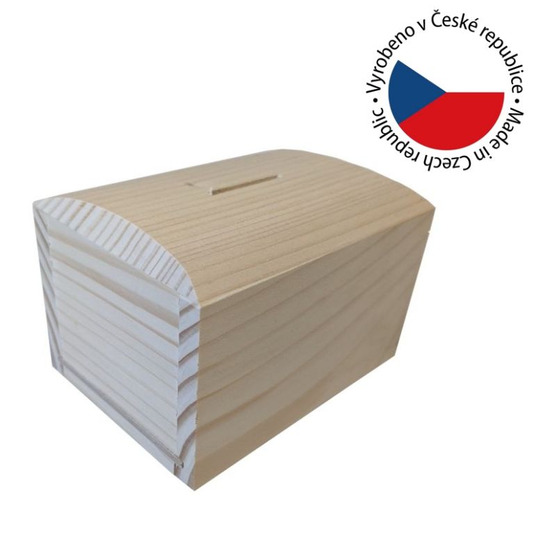 Dřevěná truhlička na mince, 13,5 x 8 x 10 - Obrázek 2