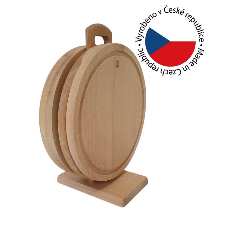 Bukové prkénko na stojanu, 4 kusy, 31 x 25 cm - Obrázek 2