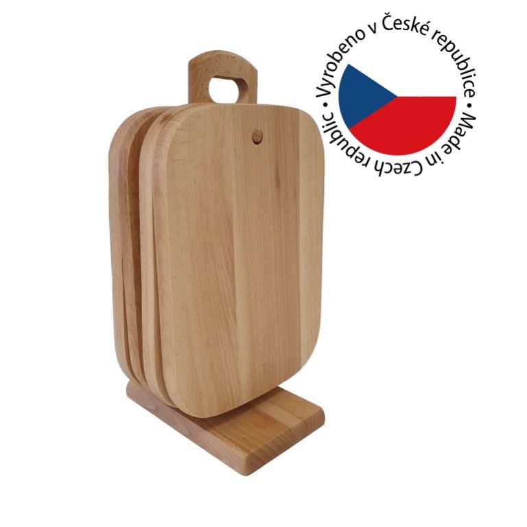 Bukové prkénko na stojanu, 4 kusy, 31 x 18 cm - Obrázek 2