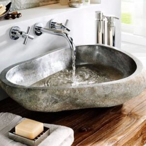 Umyvadlo z přírodního říčního kamene The Lavabo Cut