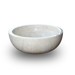 Kamenné umyvadlo Gemma 501 leštěný mramor Ø40 cm Cream