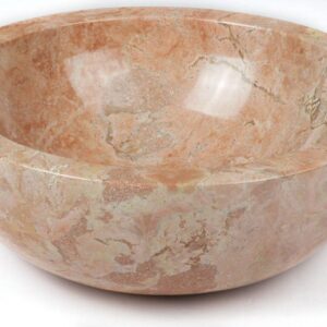 Kamenné umyvadlo Gemma 501 leštěný mramor Ø45 cm Yellow