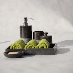 Kamenná koupelnová sada Black