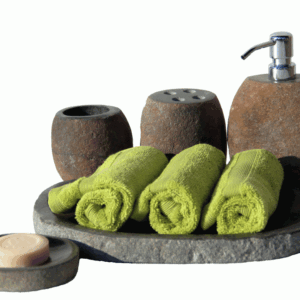 Kamenná koupelnová sada Natural River Stone