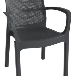 SIROLO plastové křeslo - grafit