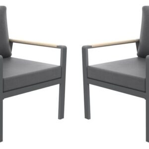 SIBIU DUO hliníková křesla, 2 ks, grafit