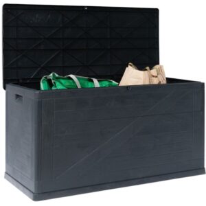 WOOD zahradní plastový úložný box 420 L, grafit