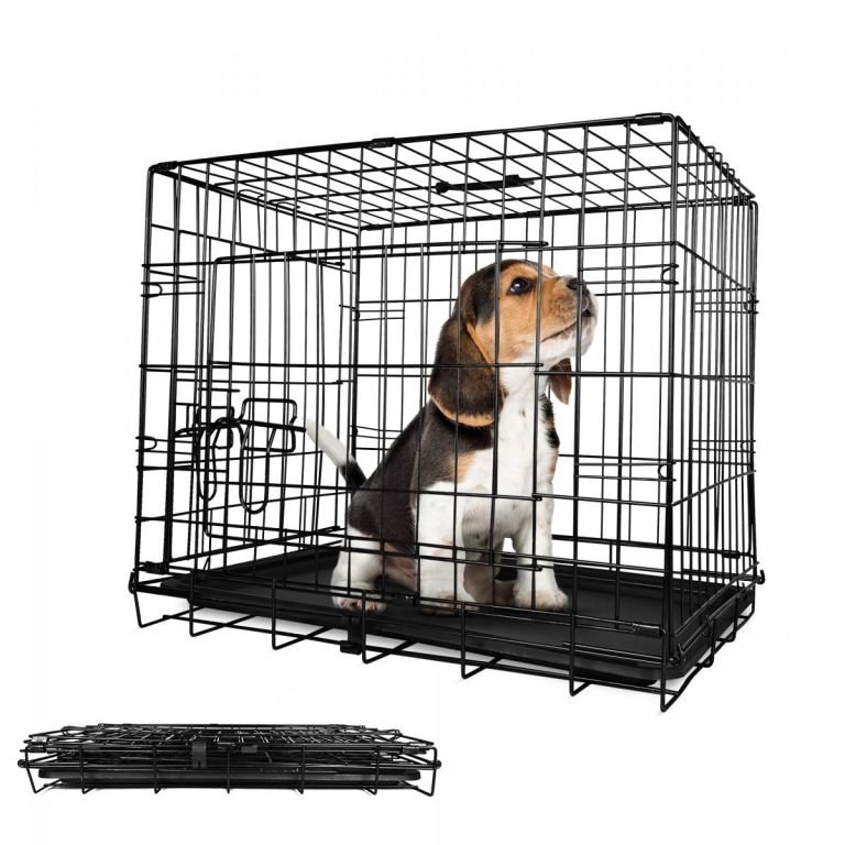 Leopet Klec pro psy skládací 107 x 69 x 75,5 cm, XL, černá