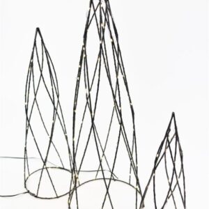 Sada kovových pyramid, 154 LED, teplá bílá