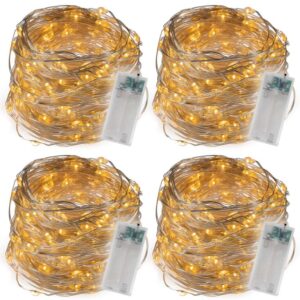 Sada 4 kusů světelných drátů 40 LED, teplá bílá