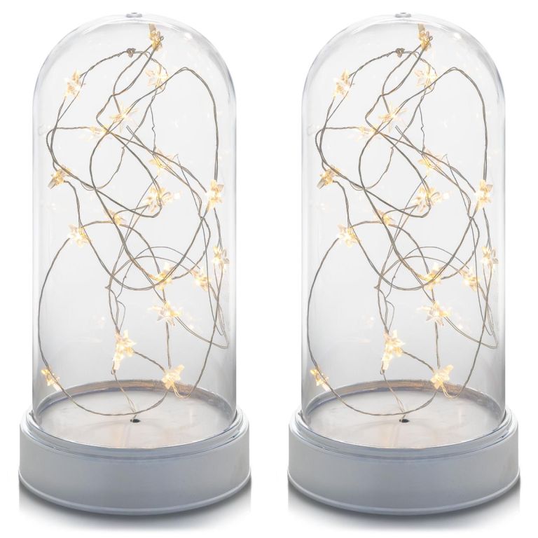 Sada vánočních svítících kopulí 20 LED, teple bílá, 2 ks