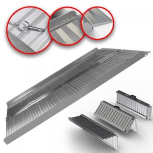 Jago Skládací hliníková nájezdová rampa 90 cm