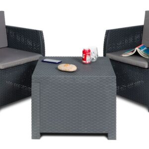 DIANA 2 SEATER zahradní plastový set - grafit