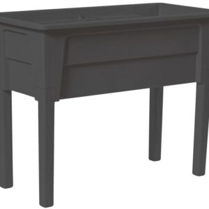 NIAGARA vyvýšený plastový květináč BEZ VÍKA - grafit